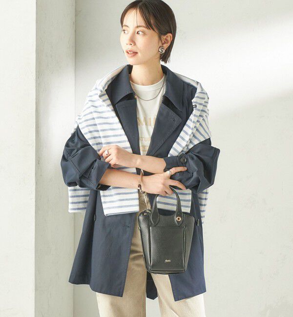 SHIPS for women「〈撥水加工〉バック ギャザー ドロスト ミディ丈 トレンチ コート」|トレンチコート|