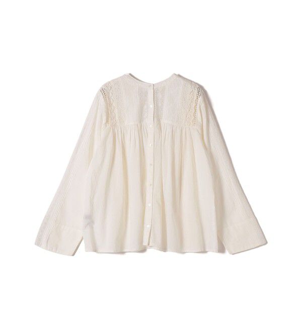 SHIPS for women「【SHIPS別注】Fanaka:〈手洗い可能〉レース ブラウス」|シャツ・ブラウス|
