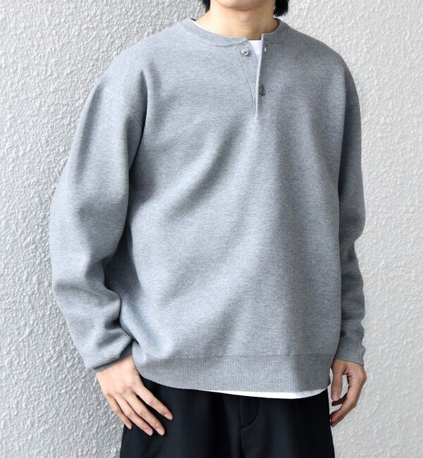 SHIPS any「SHIPS any:〈手洗い可能〉ミラノリブ コットンライク ヘンリーネック ニット◇」|ニット・セーター|