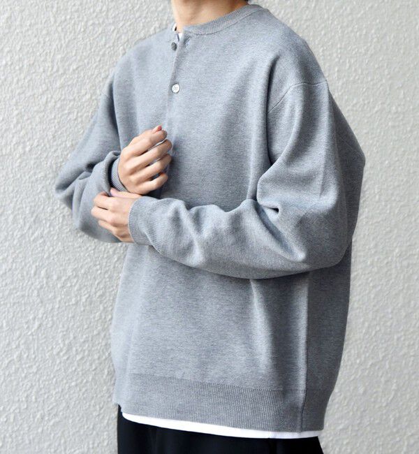 SHIPS any「SHIPS any:〈手洗い可能〉ミラノリブ コットンライク ヘンリーネック ニット◇」|ニット・セーター|