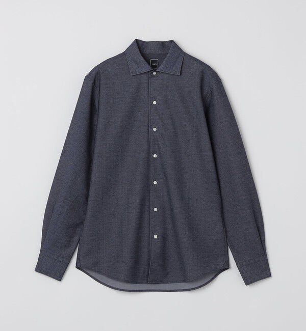 SHIPS「SHIPS: ジャージー デニム ライク ワンピースカラー シャツ」|シャツ・ブラウス|