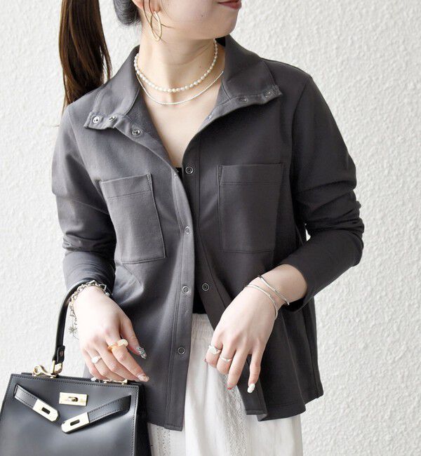 SHIPS any「SHIPS any:〈洗濯機可能〉インレイ リング スナップ ポケット カーディガン」|Tシャツ・カットソー|