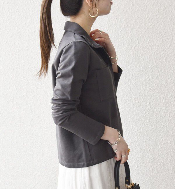 SHIPS any「SHIPS any:〈洗濯機可能〉インレイ リング スナップ ポケット カーディガン」|Tシャツ・カットソー|