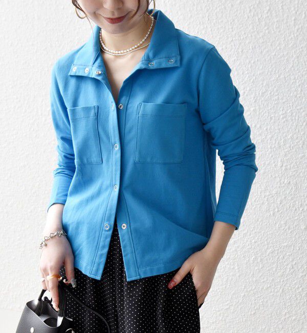 SHIPS any「SHIPS any:〈洗濯機可能〉インレイ リング スナップ ポケット カーディガン」|Tシャツ・カットソー|