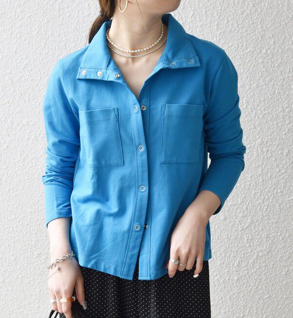 SHIPS any「SHIPS any:〈洗濯機可能〉インレイ リング スナップ ポケット カーディガン」|Tシャツ・カットソー|