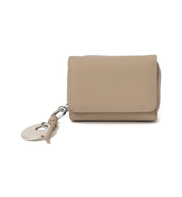 SHIPS any「SHIPS any: レザー コンパクト ミニ ウォレット」|財布|ベージュ