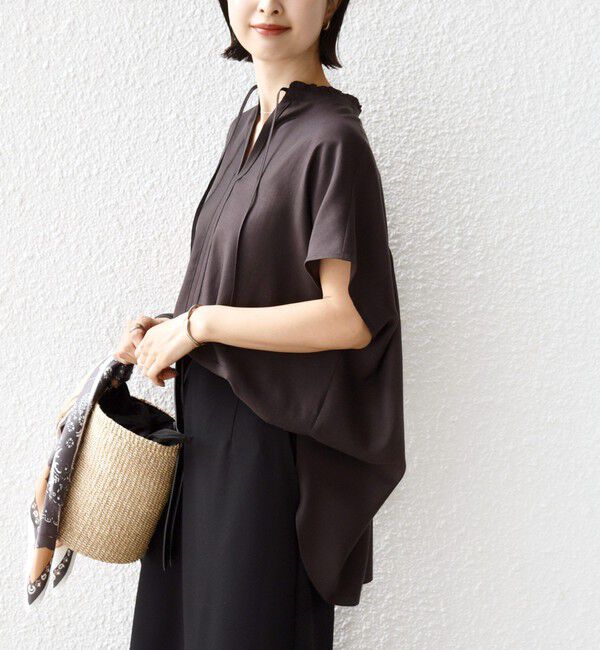 SHIPS for women「〈手洗い可能〉襟 フリル バック ギャザー ブラウス」|シャツ・ブラウス|