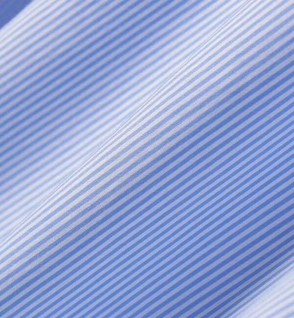 quaranciel「《予約》quaranciel:〈洗濯機可能〉ストライプ フラワー刺繍 スキッパー シャツ ワンピース」|ワンピース|