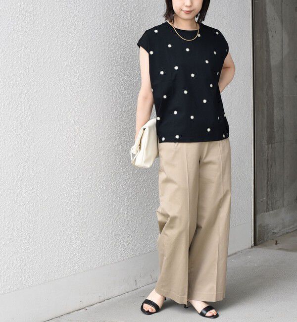 SHIPS Colors 「SHIPS Colors:〈洗濯機可能〉リンク フラワーエンブロイダリー カットソー 2」|Tシャツ・カットソー|