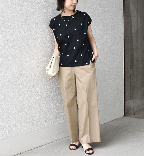 SHIPS Colors 「SHIPS Colors:〈洗濯機可能〉リンク フラワーエンブロイダリー カットソー 2」|Tシャツ・カットソー|