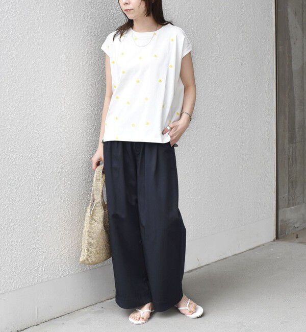 SHIPS Colors 「SHIPS Colors:〈洗濯機可能〉リンク フラワーエンブロイダリー カットソー 2」|Tシャツ・カットソー|