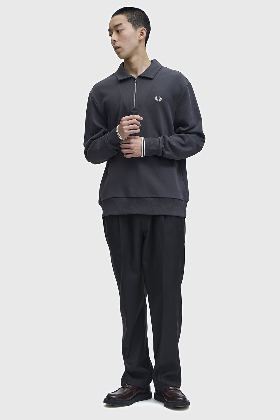 FRED PERRY 「Half Zip Collared Sweatshirt」|スウェット・ジャージ|