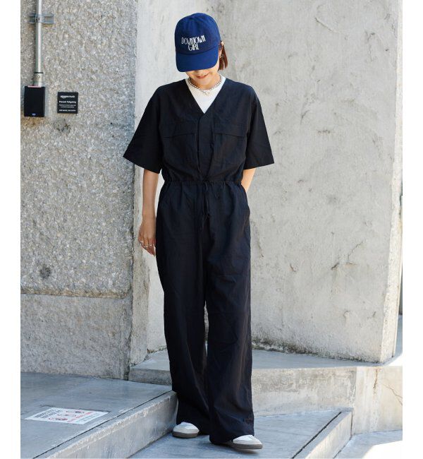 OUTDOOR PRODUCTS Usual Things「ダブルポケットVネックオールインワン」|オールインワン|