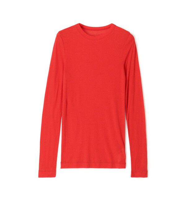MACPHEE「シアージャージー クルーネックプルオーバー」|Tシャツ・カットソー|35 レッド