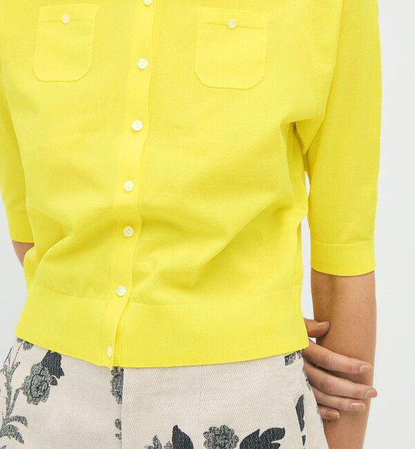 CABaN「ファインポリエステル ハーフスリーブポケットカーディガン」|カーディガン|