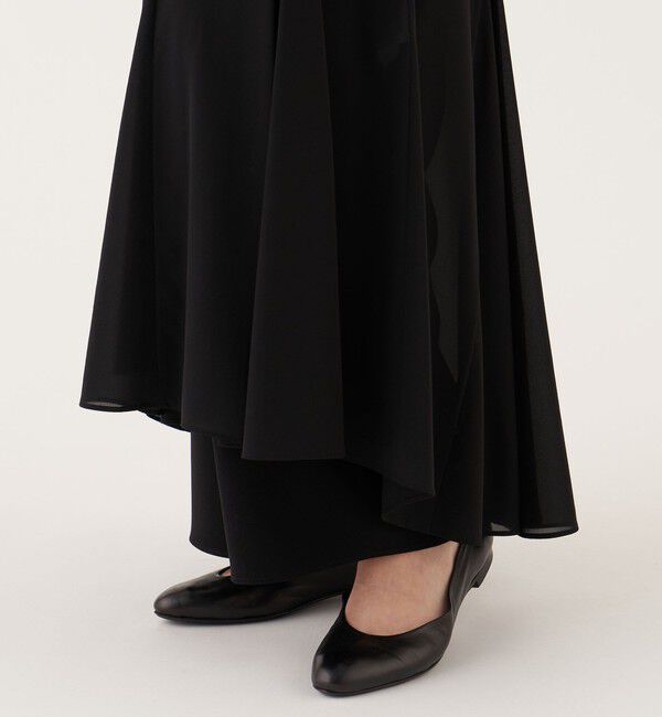 DES PRES「シルクストレッチシフォン フィッシュテールフレアスカート」|フレア|