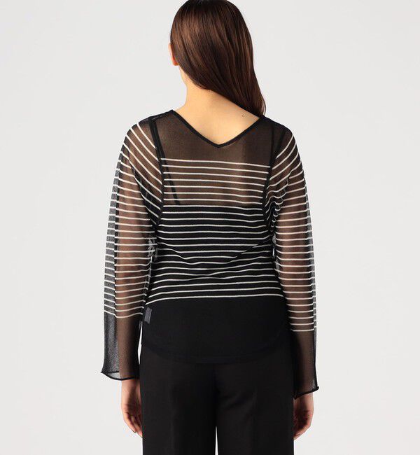 DES PRES「レーヨンナイロンシアー ボートネックプルオーバー」|ニット・セーター|