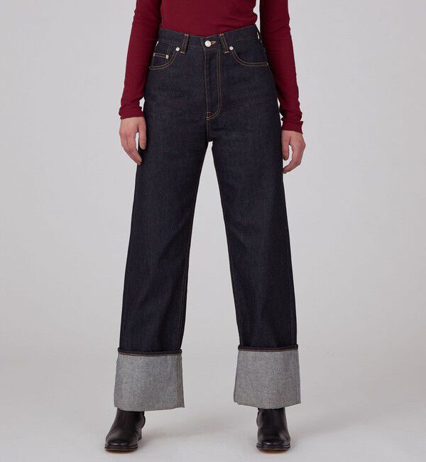 MACPHEE「コットンデニム ストレートパンツ」|デニム|