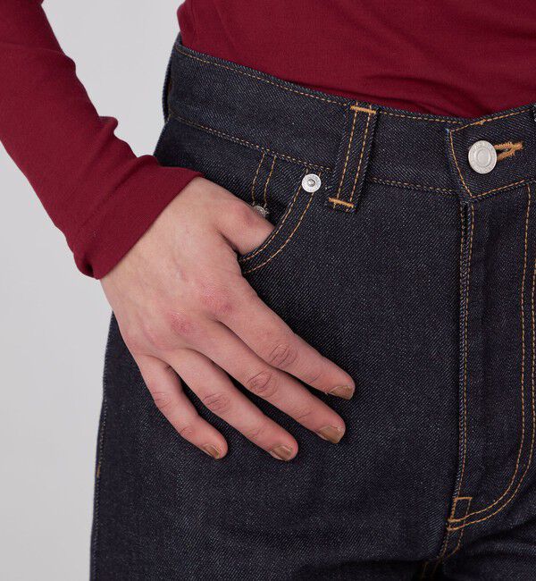 MACPHEE「コットンデニム ストレートパンツ」|デニム|