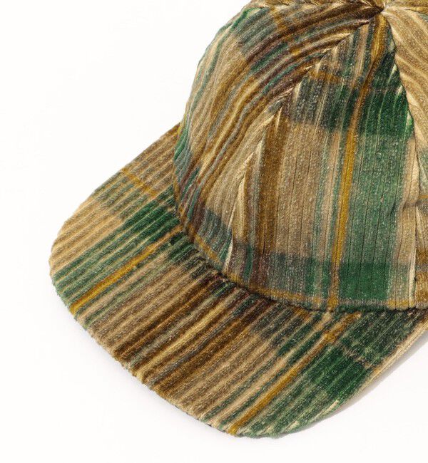 CABaN「CABaN チェックプリントコーデュロイ キャップ」|キャップ・キャスケット|