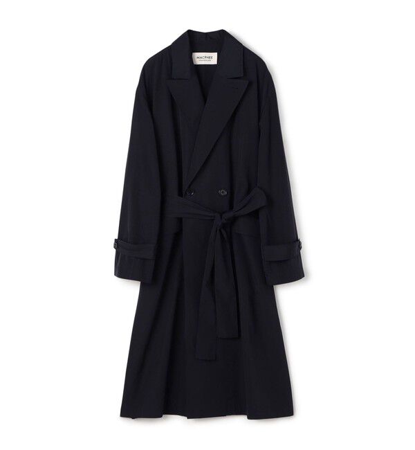 MACPHEE「ウォーターレぺレントタフタ ベルテッドコート」|チェスターコート|69 ネイビー