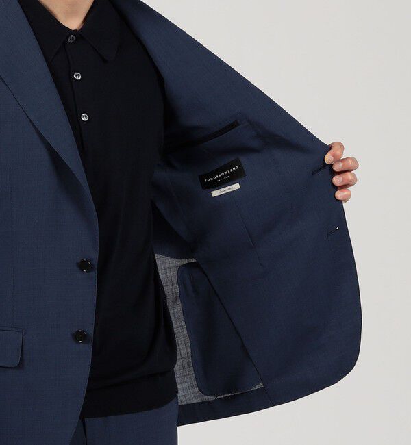 TOMORROWLAND MENS「Super120'sウールポリエステル シングルブレステッド2Bジャケット」|テーラードジャケット|