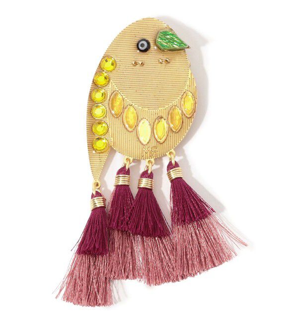 TOMORROWLAND GOODS「MERCEDES SALAZAR PAJARITO PURPLE ブローチ」|ブローチ・コサージュ|