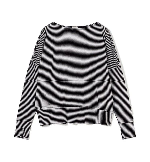 GALERIE VIE「ガーゼフライス ボートネックプルオーバー」|Tシャツ・カットソー|18 ブラック系