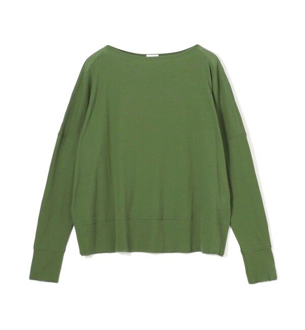 GALERIE VIE「ガーゼフライス ボートネックプルオーバー」|Tシャツ・カットソー|55 グリーン