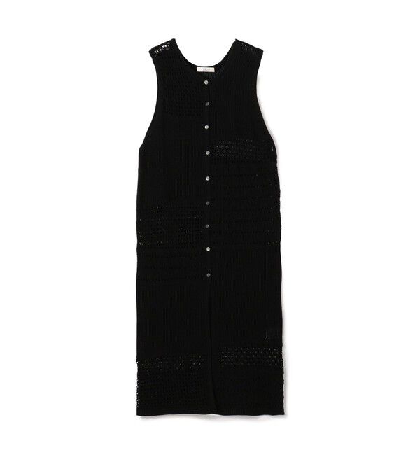 MACPHEE「【WEB限定】コットンレーシー ノースリーブワンピース」|ニット・セーター|19 ブラック