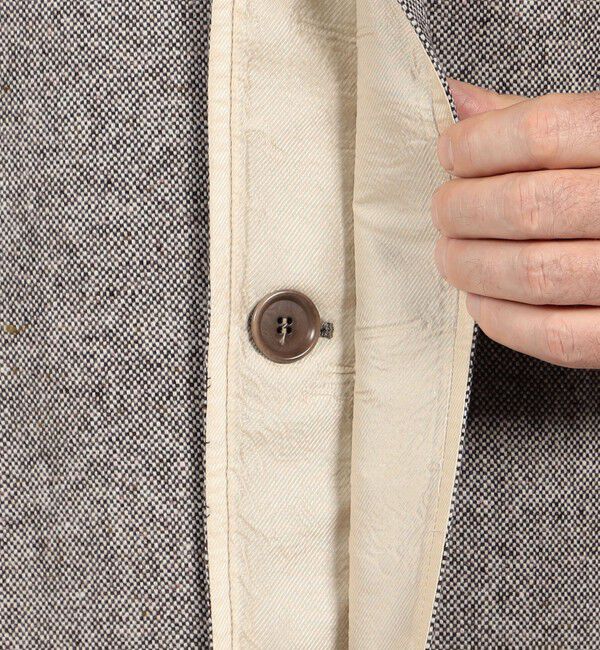 TOMORROWLAND MENS「【別注】De Petrillo  ウールシルクナイロン バルカラーコート」|ステンカラーコート|