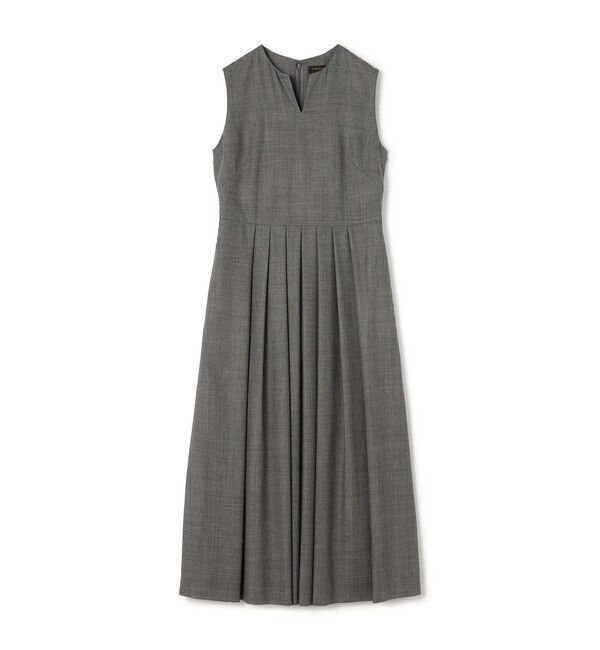 TOMORROWLAND collection「クリアーボイル キーネックワンピース」|ワンピース|15 グレー