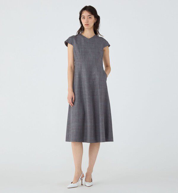 TOMORROWLAND collection「SUMMERTIME BLUE キャップスリーブワンピース」|ワンピース|