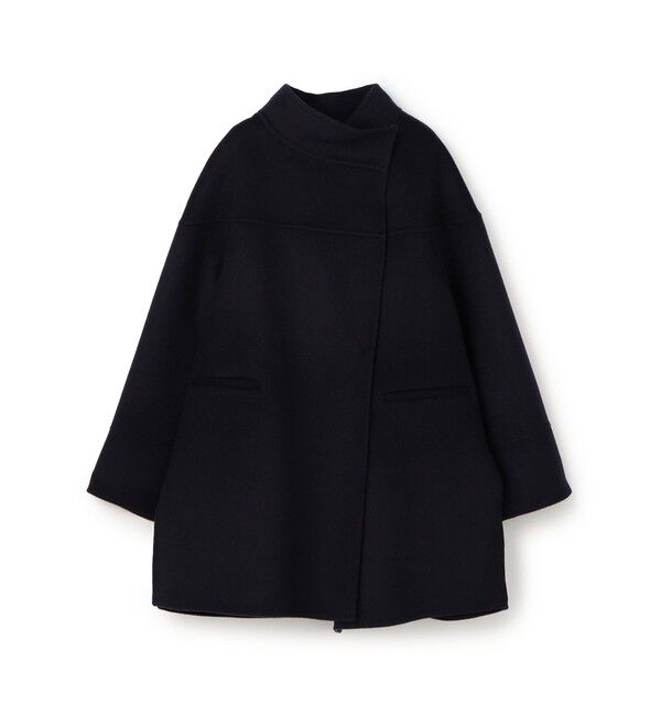 TOMORROWLAND collection「スーパーダブルフェイス スタンドカラーコート」|その他|69 ネイビー
