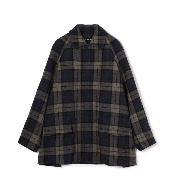 GALERIE VIE「タータンウールツイード ステンカラーコート」|ステンカラーコート|66 ブルー系