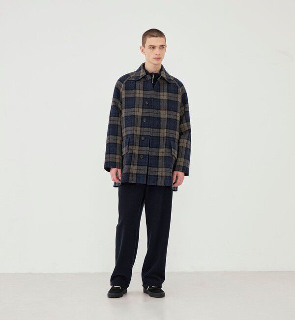 GALERIE VIE「タータンウールツイード ステンカラーコート」|ステンカラーコート|