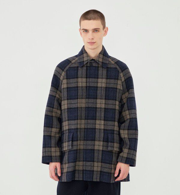 GALERIE VIE「タータンウールツイード ステンカラーコート」|ステンカラーコート|