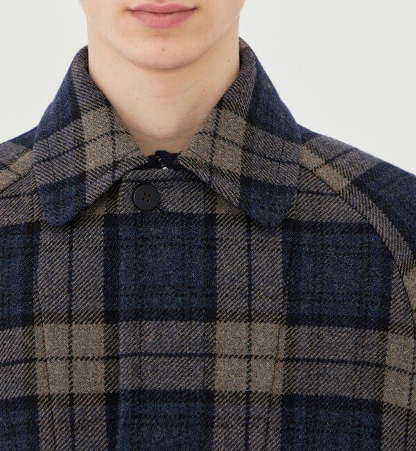 GALERIE VIE「タータンウールツイード ステンカラーコート」|ステンカラーコート|