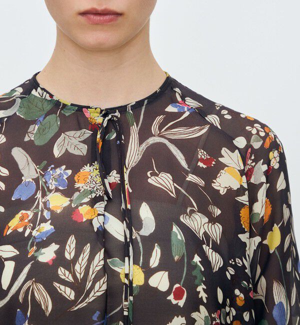 TOMORROWLAND collection「マンダフラワープリント ボウタイブラウス」|シャツ・ブラウス|