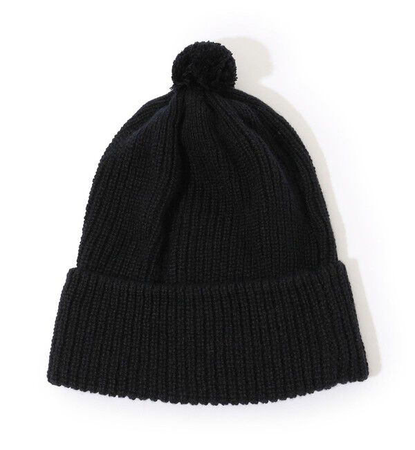 TOMORROWLAND GOODS「HIGHLAND2000 HC BOB CAP WITH POMPOM カシミヤニットキャップ」|ニット帽|19 ブラック