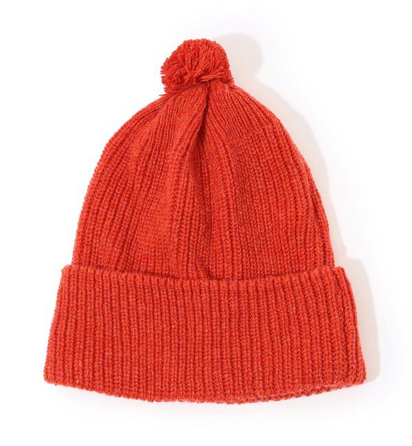 TOMORROWLAND GOODS「HIGHLAND2000 HC BOB CAP WITH POMPOM カシミヤニットキャップ」|ニット帽|25 オレンジ