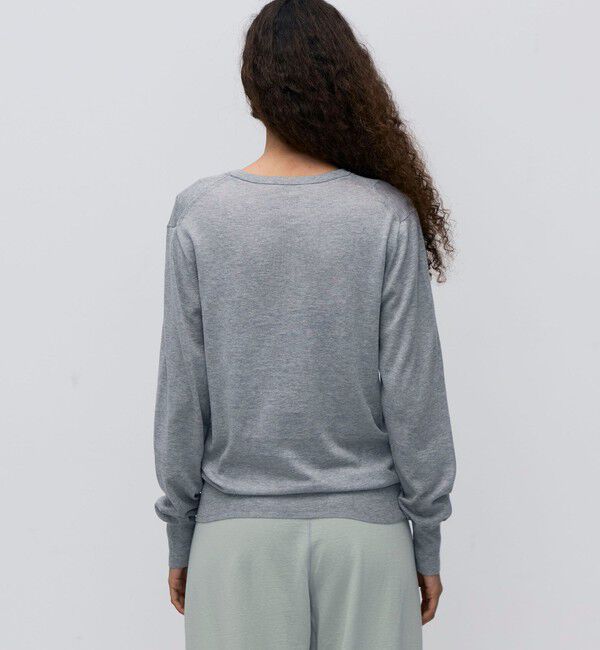 BACCA「ハイゲージコットン レイヤードVネックプルオーバー」|ニット・セーター|