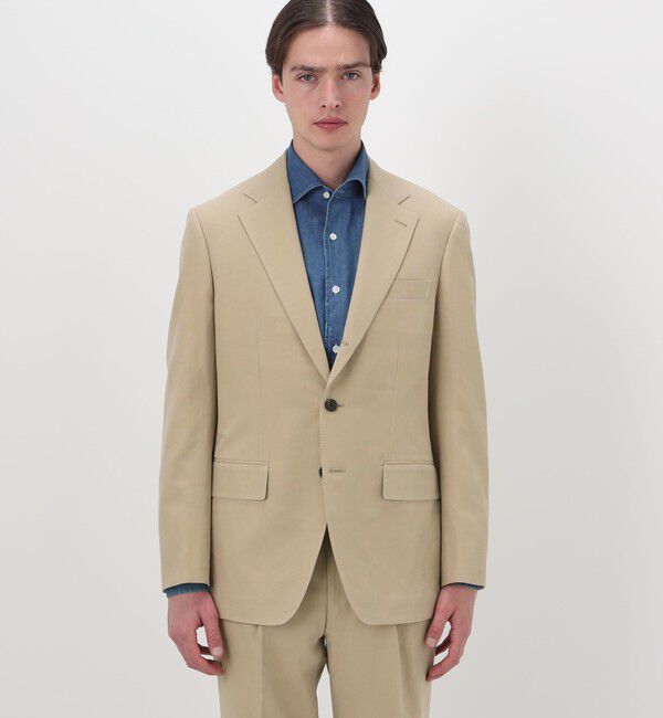 TOMORROWLAND MENS「シルクコットンリネン シングルブレステッド 3Bジャケット」|テーラードジャケット|