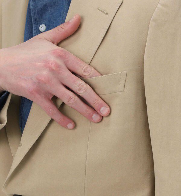 TOMORROWLAND MENS「シルクコットンリネン シングルブレステッド 3Bジャケット」|テーラードジャケット|