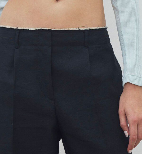 DES PRES「モヘヤリネンエンブロイダリーカッティング パンツ」|スラックス|