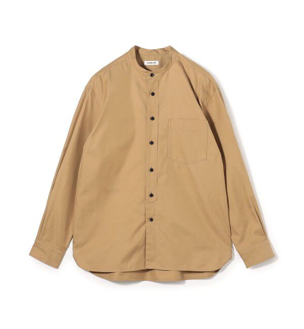 CABaN「コットンギャバジン バンドカラーシャツ」|シャツ・ブラウス|43 ベージュ
