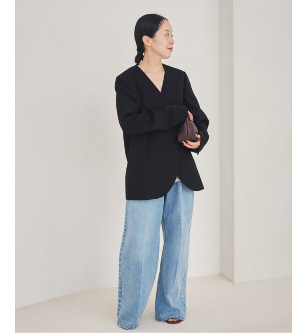 Plage「Collarless ジャケット」|ノーカラージャケット|