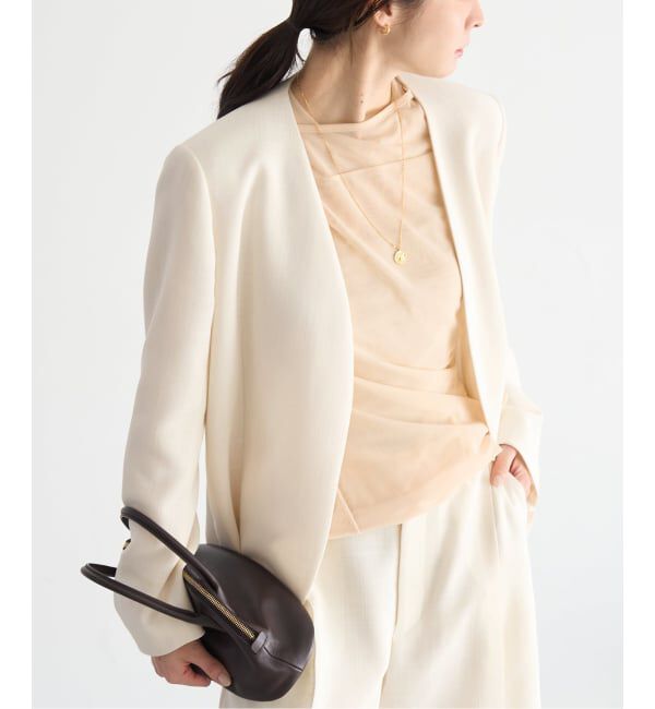 Plage「Collarless ジャケット」|ノーカラージャケット|