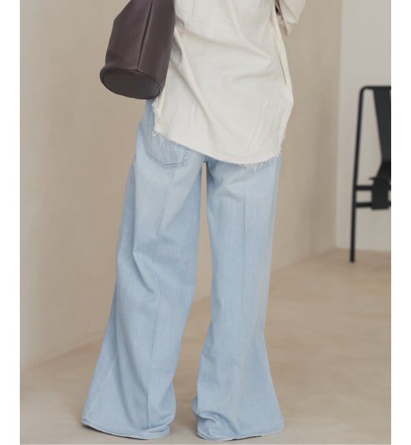 Plage「Healthy denim / ヘルシーデニム 別注 WIDE デニムパンツ(ブルー)」|デニム|