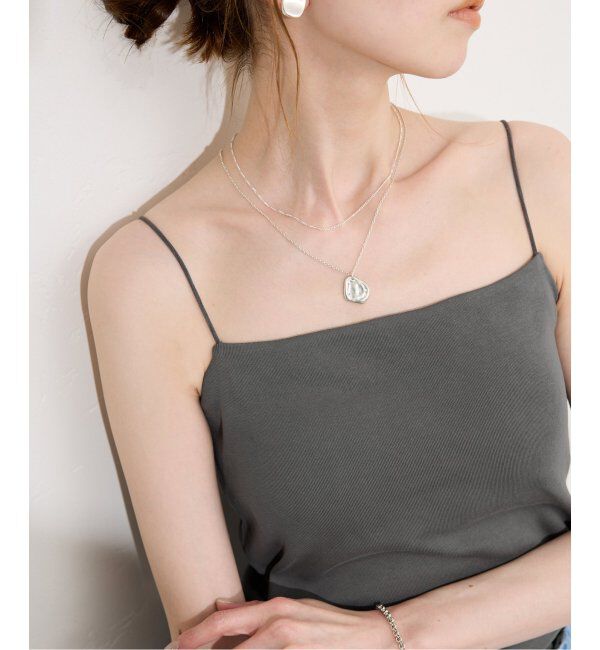 SLOBE IENA「《追加》カップ付きフライスキャミソール」|インナー|グレー